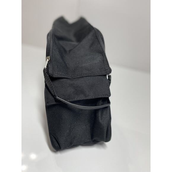 Harley Davidson Black Leather/Canvas Motorcycle Zipper Travel Duffle Biker Bag - Picture 7 of 13